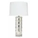 Irene Glass Table Lamp, Silver