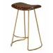 Theo Leather Counter Stool, Brown