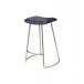 Theo Leather Counter Stool, Grey