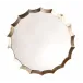 Round Metal Scalloped Mirror