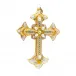 Metallic Bejeweled Cross Ornament