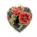 Dark Night Floral Heart Ornament