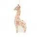 Pink Floral Giraffe Ornament