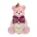 Baby's First Christmas Teddy Glass Ornament Pink