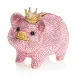 Pave Piggy Bank With Crown (Special Order)