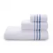 Bora Bora White/Blue Embroidered Bath Towels