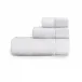Himalaya White/Silver Embroidered Bath Towels