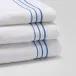 Tricot White/Light Blue Embroidered Bath Towels