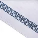 J Dream White/Blue Embroidered Bath Towels