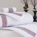Smock White/Bordeaux Embroidered Bath Towels
