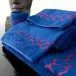 Tivoli Blue/Red Embroidered Bath Towels