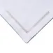 Himalaya 19" Square Napkin - White Linen/Silver Embroidery