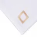 Iceberg 19" Square Napkin - White Linen/Beige Embroidery