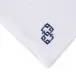 J Dream 19" Square Napkin - White Linen/Blue Embroidery