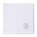 J Dream 19" Square Napkin - White Linen/Silver Embroidery