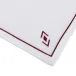 Navajo 19" Square Napkin - White Linen/Bordeaux Embroidery