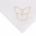 Pacific 19" Square Napkin - White Linen/Beige Embroidery