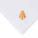 Peacock 19" Square Napkin - White Linen/Orange Embroidery