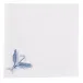 Plumes 19" Square Napkin - White Linen/Light Blue Embroidery
