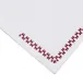 Smock 19" Square Napkin - White Linen/Bordeaux Embroidery