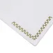 Smock 19" Square Napkin - White Linen/Olive Embroidery