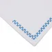 Smock 19" Square Napkin - White Linen/Light Blue Embroidery