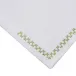 Smock 19" Square Napkin - White Linen/Green Embroidery