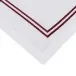 Navajo 16" x 20" Rect Placemat - White Linen/Bordeaux Embroidery