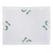 Madama 16" x 20" Rect Placemat - White Linen/Green Embroidery on 4 sides