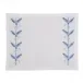 Plumes 16" x 20" Rect Placemat - White Linen/Light Blue Embroidery