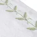 Plumes White/Green Embroidered Bath Towels