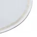 Himalaya 16" Round Placemat - White Linen/Silver Embroidery