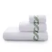 Tangeri White/Green Embroidered Bath Towels