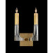 Acrylic and Brass Two-Light Wall Sconce