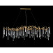 Glass Teardrop Fourteen-Light Horizontal Chandelier
