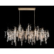 Shiro-Noda Fifteen-Light Glass Cluster Horizontal Chandelier