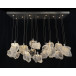 Moonlight Sonata: Selenite Pane Twenty-Nine-Light Horizontal Chandelier