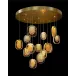 Bansho: Layered Glass Twenty-One-Light Drop Pendant Chandelier