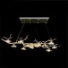 Hanasaku Crystal Bud Branch Fourteen-Light Oblong Chandelier 20"H X 65"W X 30"D