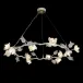 Churippu Magnolia & Tulip Glass Silver Leaf Twelve-Light Halo Chandelier