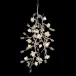 Churippu Magnolia & Tulip Glass Silver Leaf Vertical Twenty-One Light Chandelier