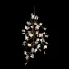 Churippu Magnolia & Tulip Glass Bronze Vertical Twenty-One Light Chandelier