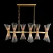 Bonheur Twelve-Light Horizontal Chandelier