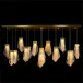 Lux Twenty-Seven-Light Horizontal Chandelier, Brass