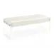 Clarice White Leather Bench