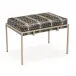 Metal Silver Upholstered Bench