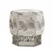 Honeycomb Silver Ottoman - 5022