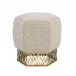 Honeycomb Ottoman, Gold