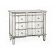 Églomisé Three-Drawer Chest with Silver-Leaf Molding