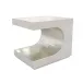 Groove Side Table, Silver